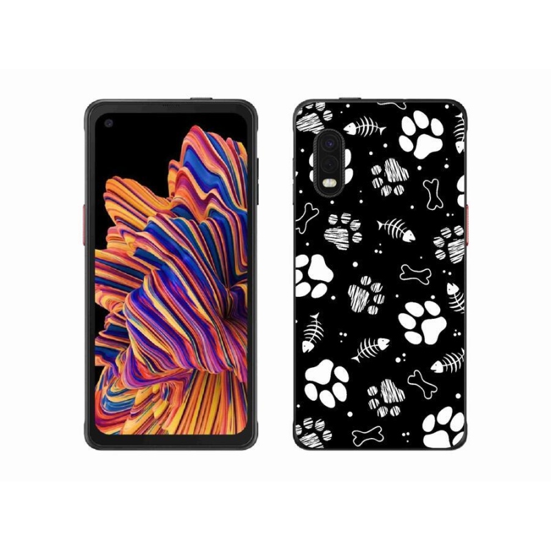 Gél borítás mmCase Samsung Galaxy Xcover Pro készülékhez - kutyamancsok
