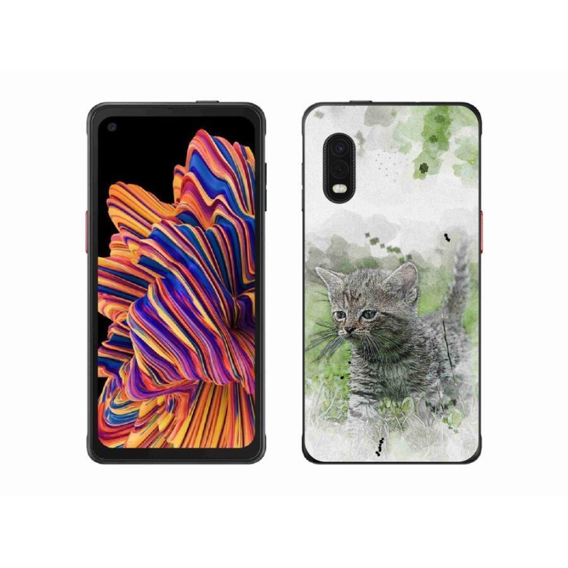Gél borítás mmCase Samsung Galaxy Xcover Pro készülékhez - aranyos cica 1