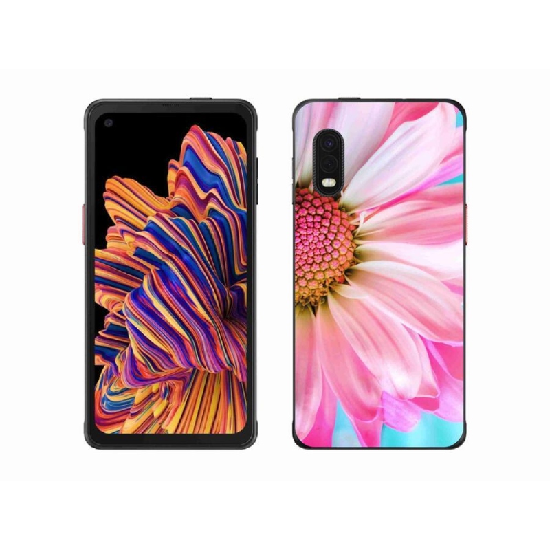 Gél védőhuzat mmCase Samsung Galaxy Xcover Pro készülékhez - rózsaszín virág
