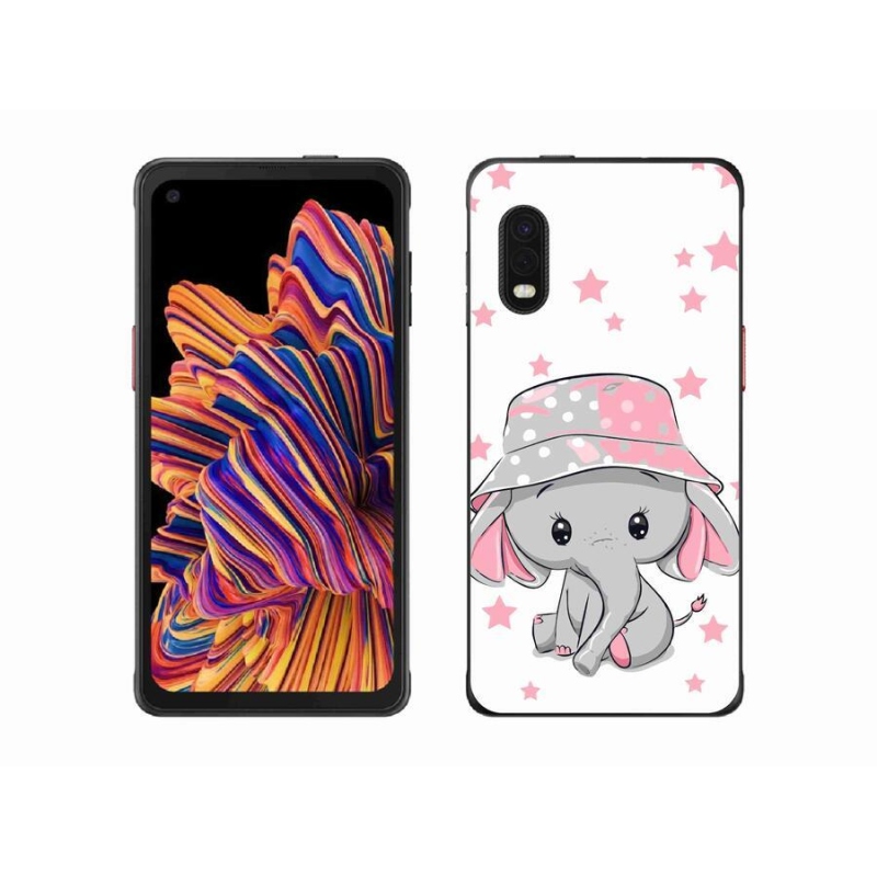 Gél borítás mmCase Samsung Galaxy Xcover Pro készülékhez - rózsaszín elefánt