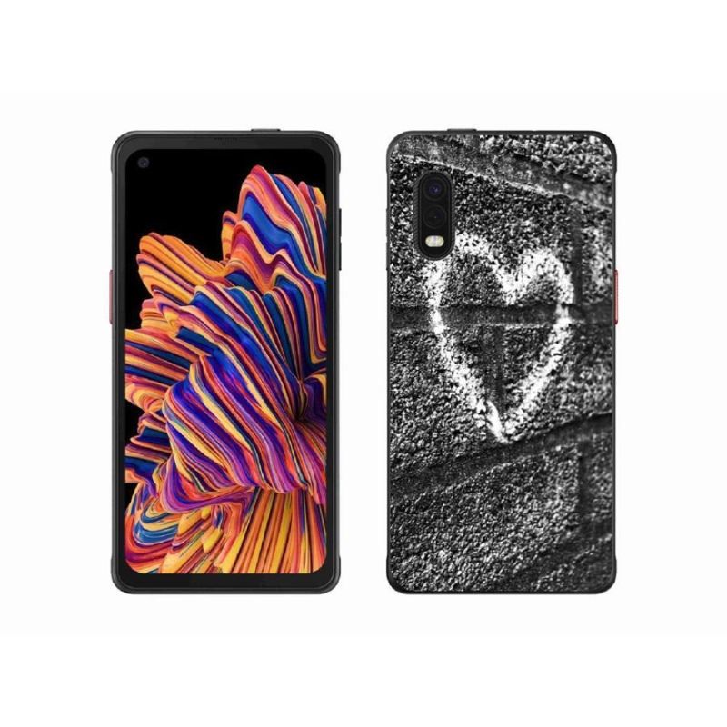 Gél borítás mmCase Samsung Galaxy Xcover Pro készülékhez - szív a falon