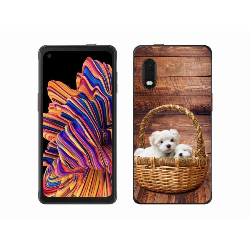 Gél borítás mmCase Samsung Galaxy Xcover Pro készülékhez - kölyökkutyák