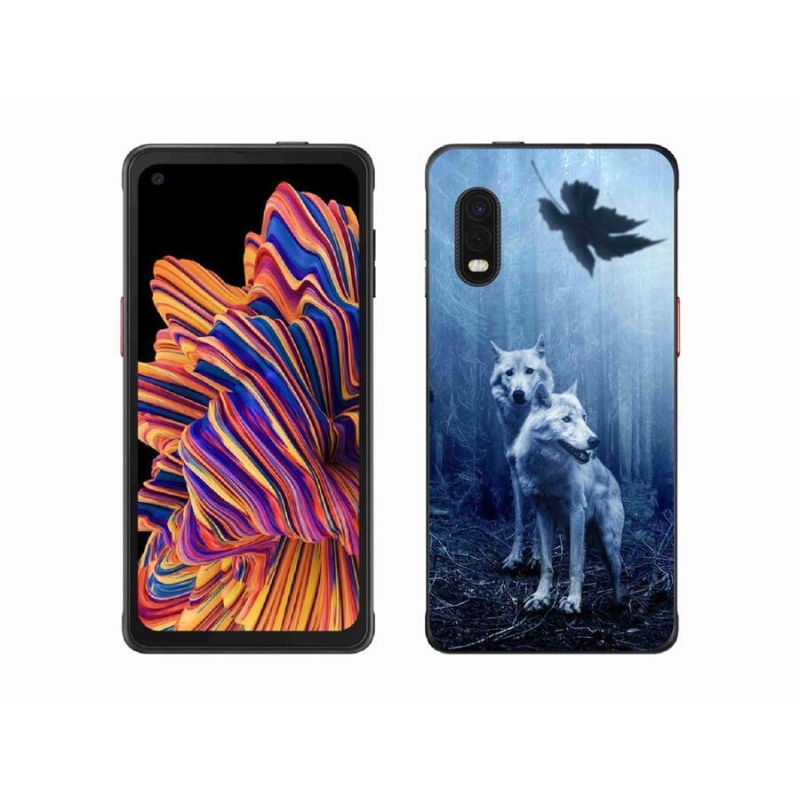 Gél borítás mmCase Samsung Galaxy Xcover Pro készülékhez - farkasok az erdőben