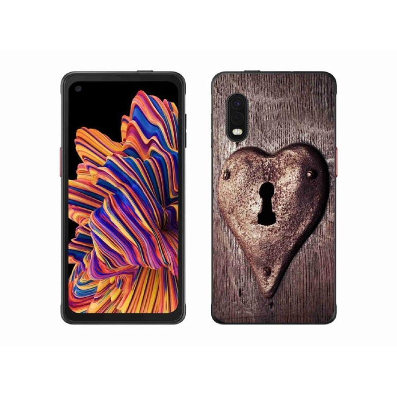 Gél borító mmCase Samsung Galaxy Xcover Pro készülékhez - szív alakú zár