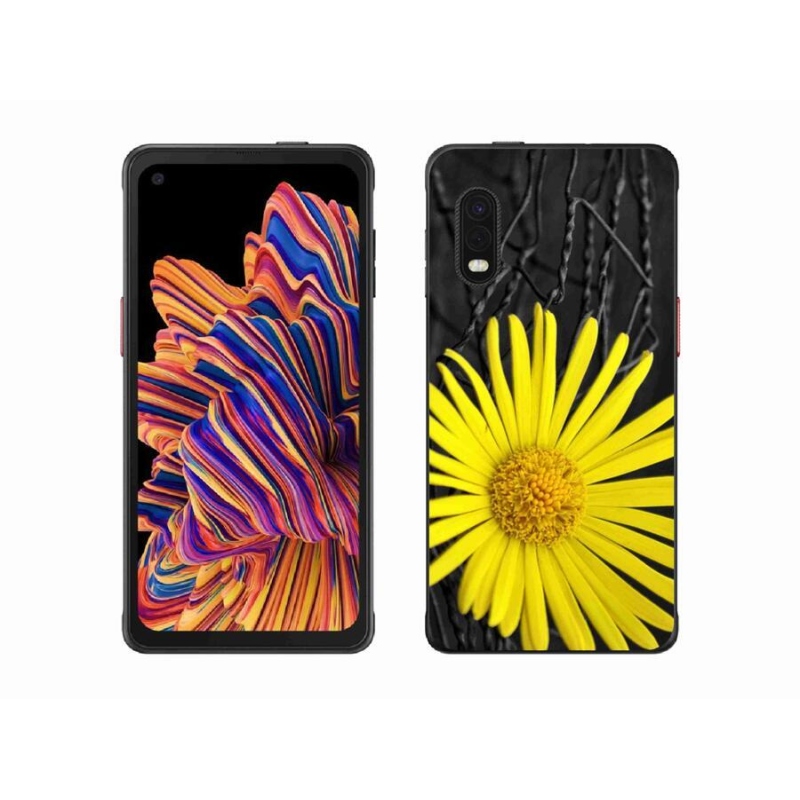Gél védőhuzat mmCase Samsung Galaxy Xcover Pro készülékhez - sárga virág