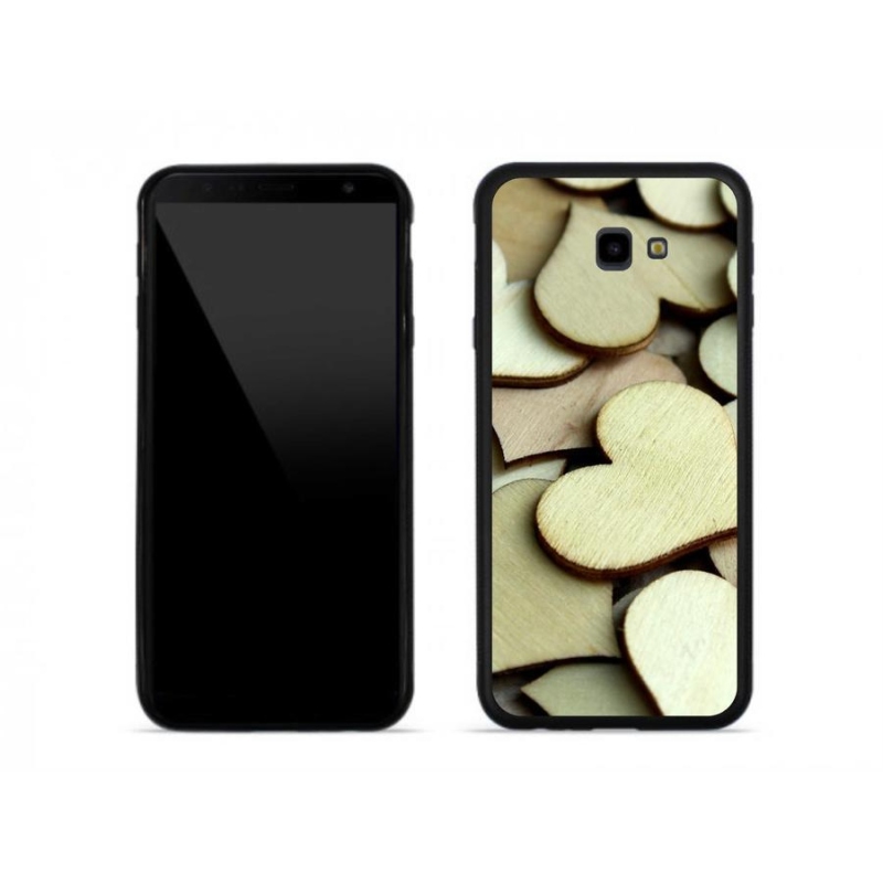 Gél borítás mmCase Samsung J4 Plus - fából készült szívek