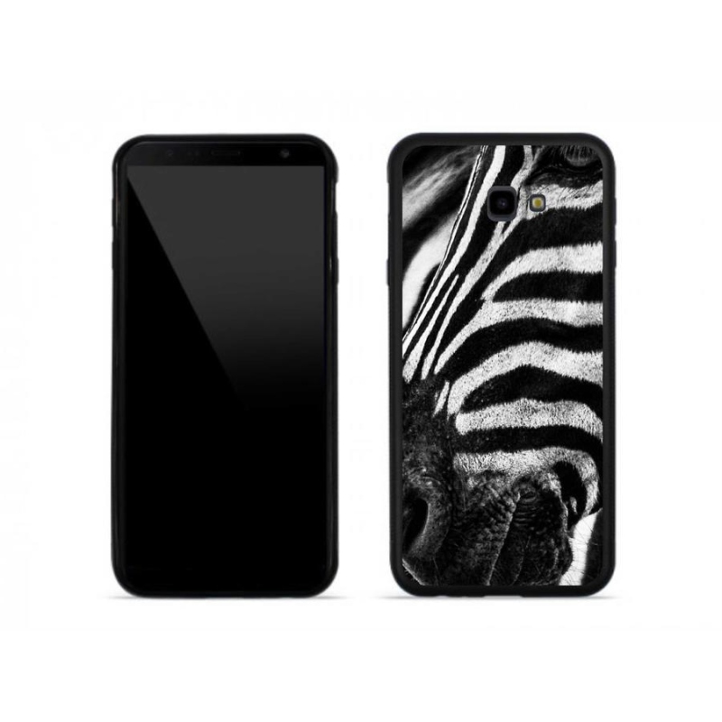 Zselés borítás mmCase Samsung J4 Plus készülékhez - zebra