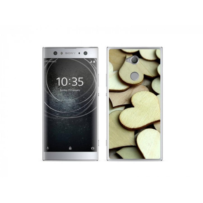 Gél borítás mmCase a Sony Xperia XA2 Ultra készülékhez - fából készült szívek