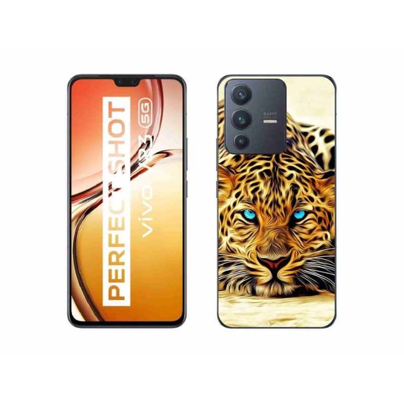 Gél borító mmCase a Vivo V23 5G készülékhez - rajzfilm tigris