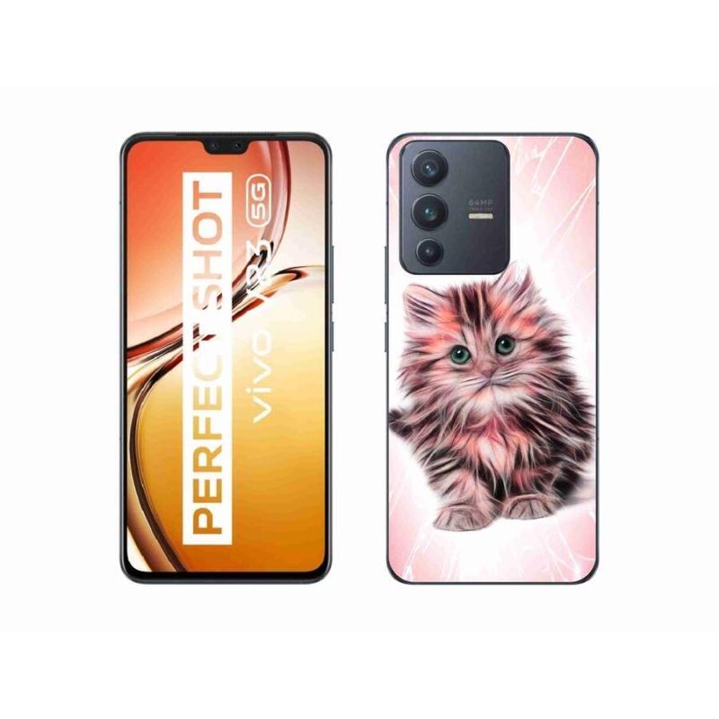 Gél borítás mmCase a Vivo V23 5G készülékhez - aranyos cica