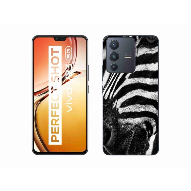 Zselés borítás mmCase a Vivo V23 5G készülékhez - zebra