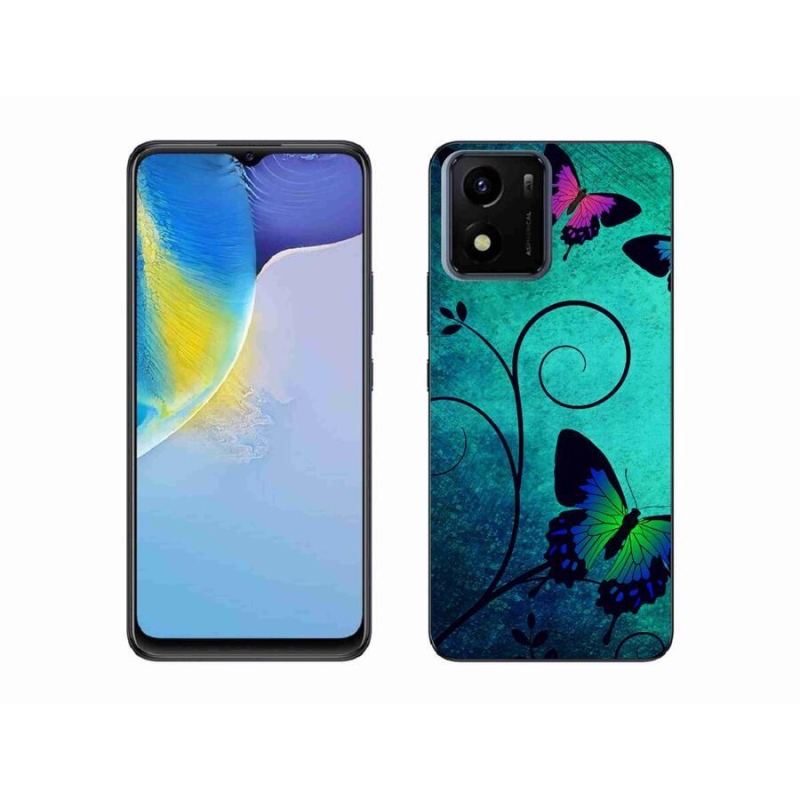 Gél borító mmCase mobiltelefonhoz Vivo Y01 - színes pillangók