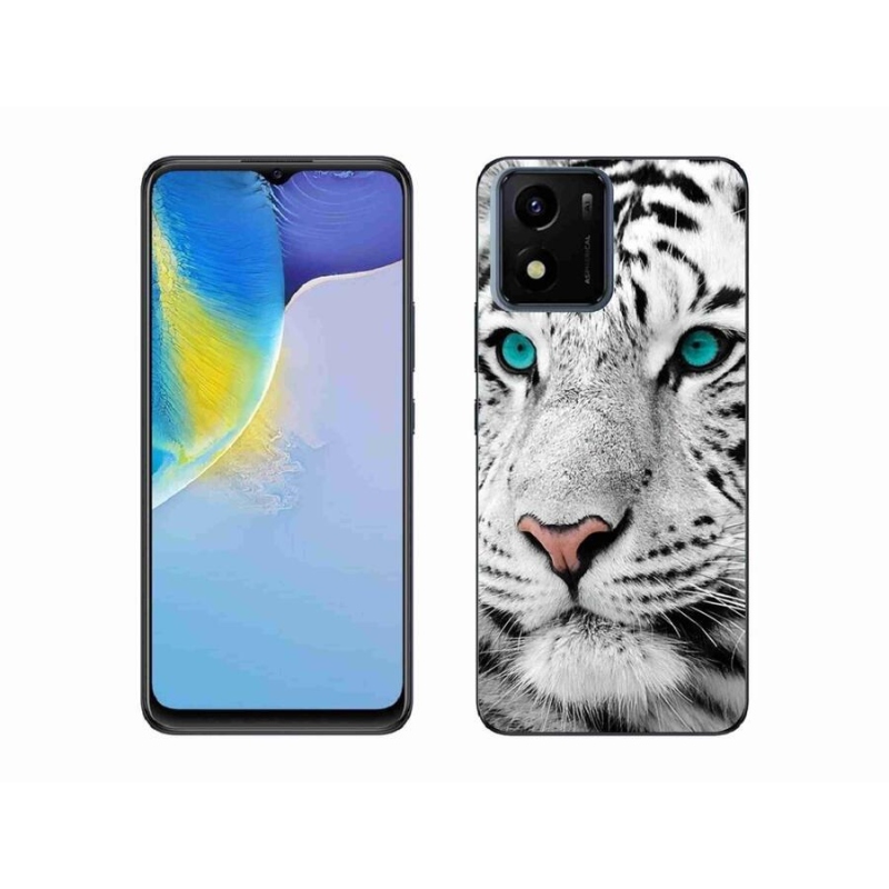 Zselés borítás mmCase Vivo Y01-hez - fehér tigris