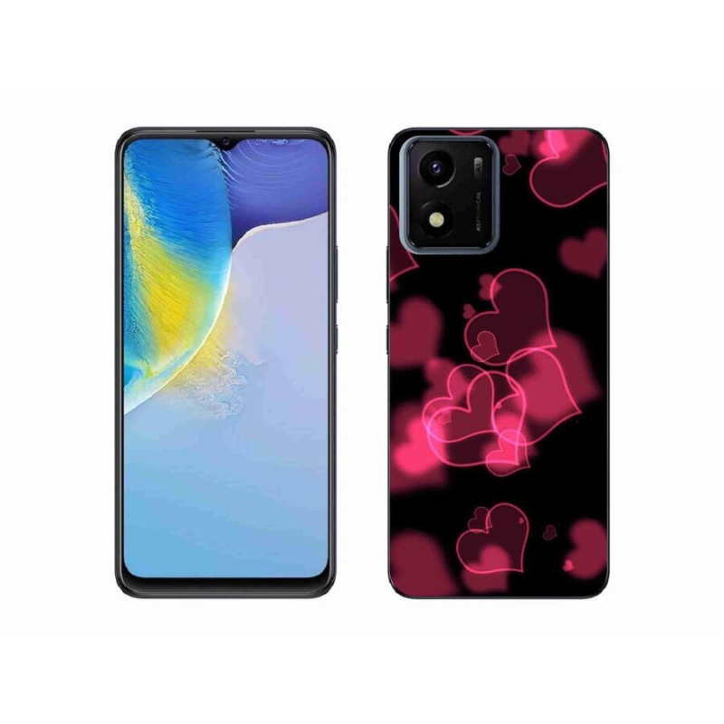 Zselés borítás mmCase a Vivo Y01-hez - piros szívek