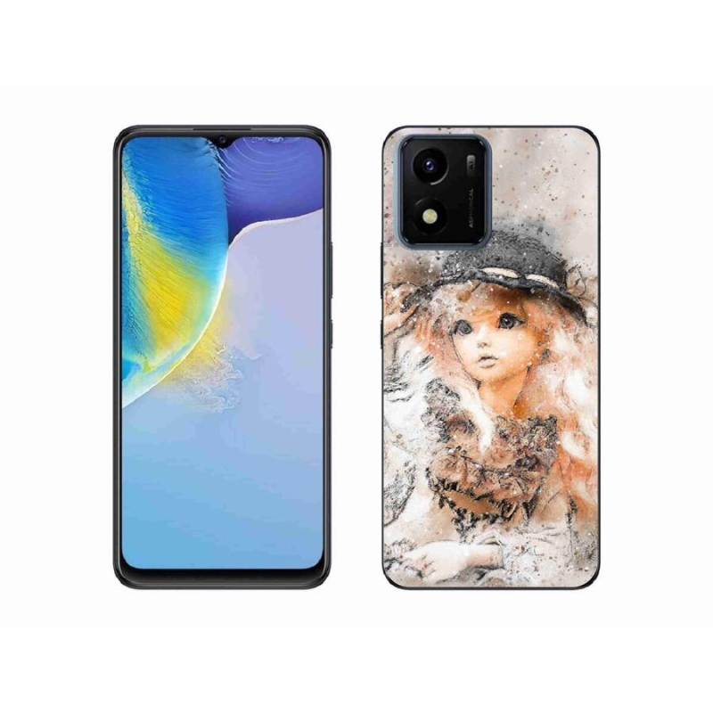 Gél borító mmCase mobiltelefonhoz Vivo Y01 - lány kalappal