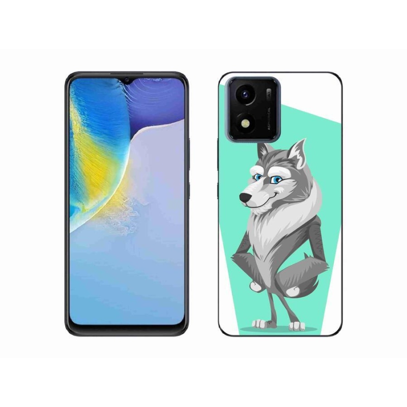 Gél borító mmCase mobil Vivo Y01 - rajzfilm farkashoz