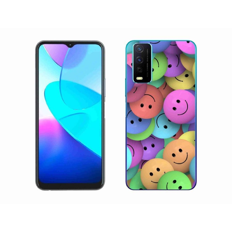 Gél borító mmCase mobiltelefonhoz Vivo Y11s/Y20s - színes smileyk