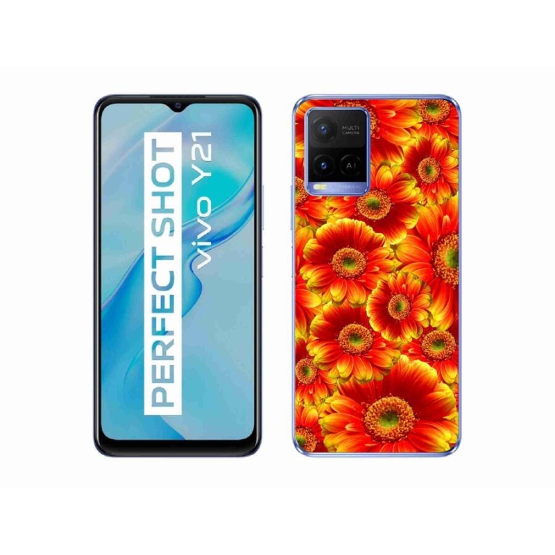 Zselés borítás mmCase a Vivo Y21/Y21s/Y33s készülékhez - gerbera 1