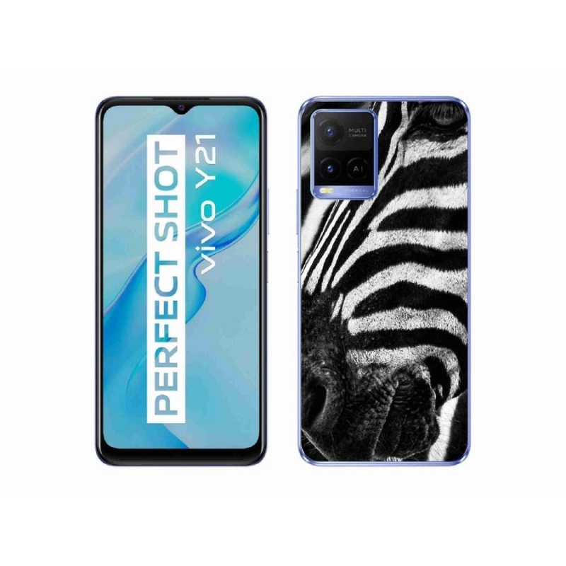 Zselés borító mmCase a Vivo Y21/Y21s/Y33s készülékhez - zebra
