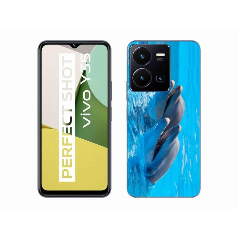 Zselés borítás mmCase a Vivo Y35 készülékhez - delfinek