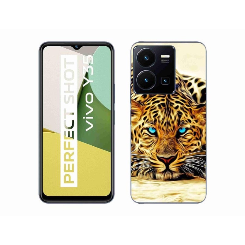 Gél borító mmCase a Vivo Y35 készülékhez - rajzfilm tigris