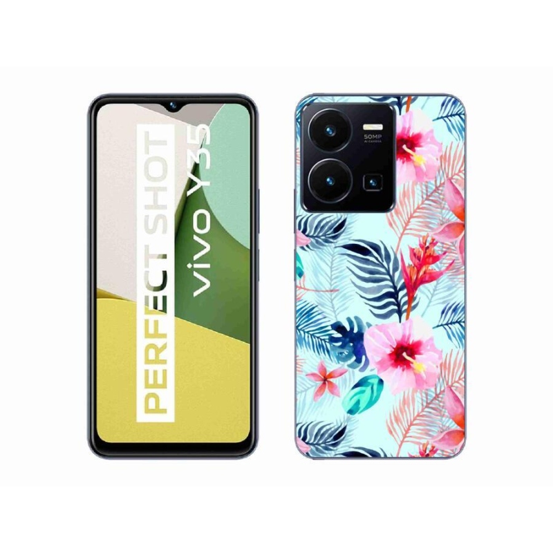 Zselés borítás mmCase a Vivo Y35-hez - virágok