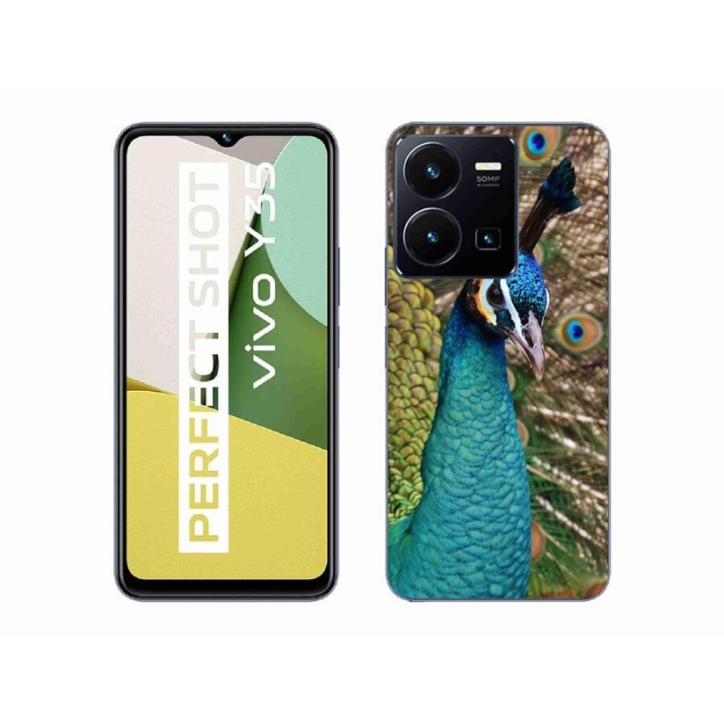 Zselés borítás mmCase a Vivo Y35 készülékhez - páva