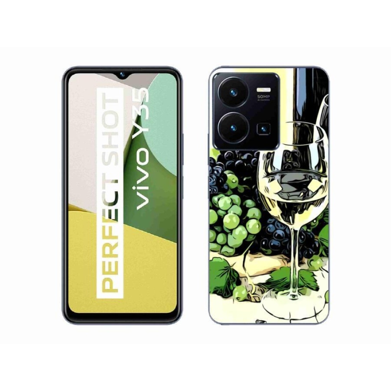 Gél borítás mmCase a Vivo Y35-hez - pohár bor