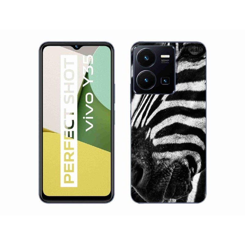 Zselés borítás mmCase a Vivo Y35 készülékhez - zebra