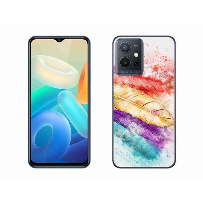 Gél borító mmCase mobiltelefonhoz Vivo Y55 5G - színes tollak