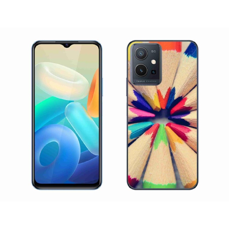 Gél borító mmCase a Vivo Y55 5G készülékhez - zsírkréták