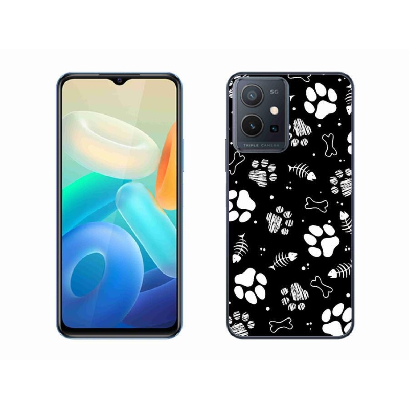 Gél borítás mmCase a Vivo Y55 5G készülékhez - kutyamancsok