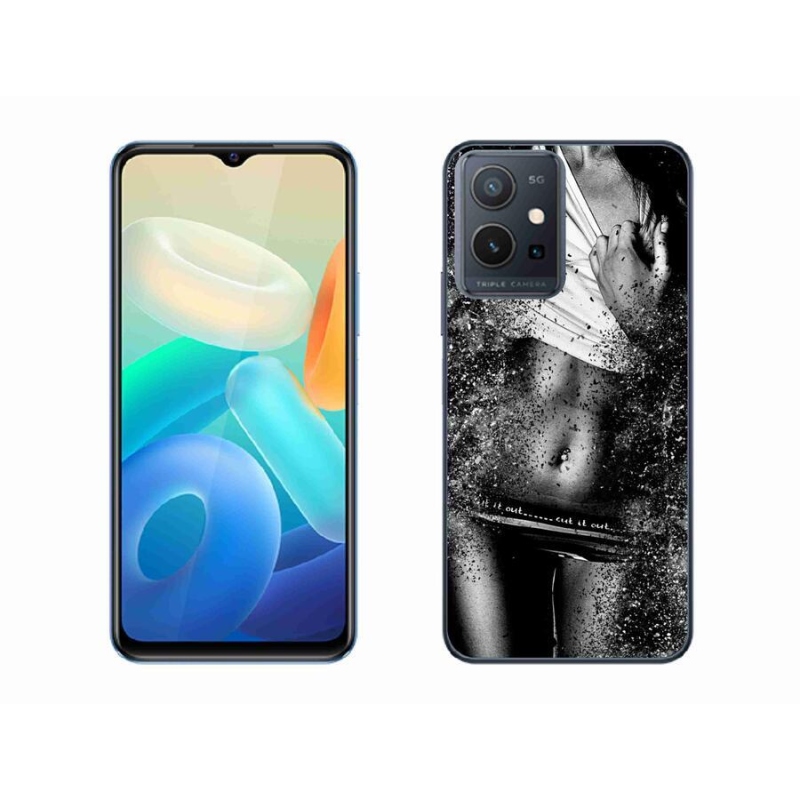 Gél borító mmCase a Vivo Y55 5G-hez - szexi nő 1