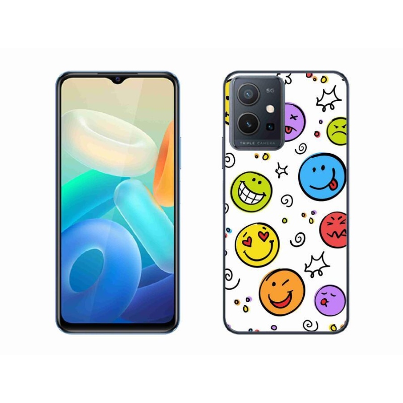 Gél borító mmCase a Vivo Y55 5G készülékhez - smiley-k