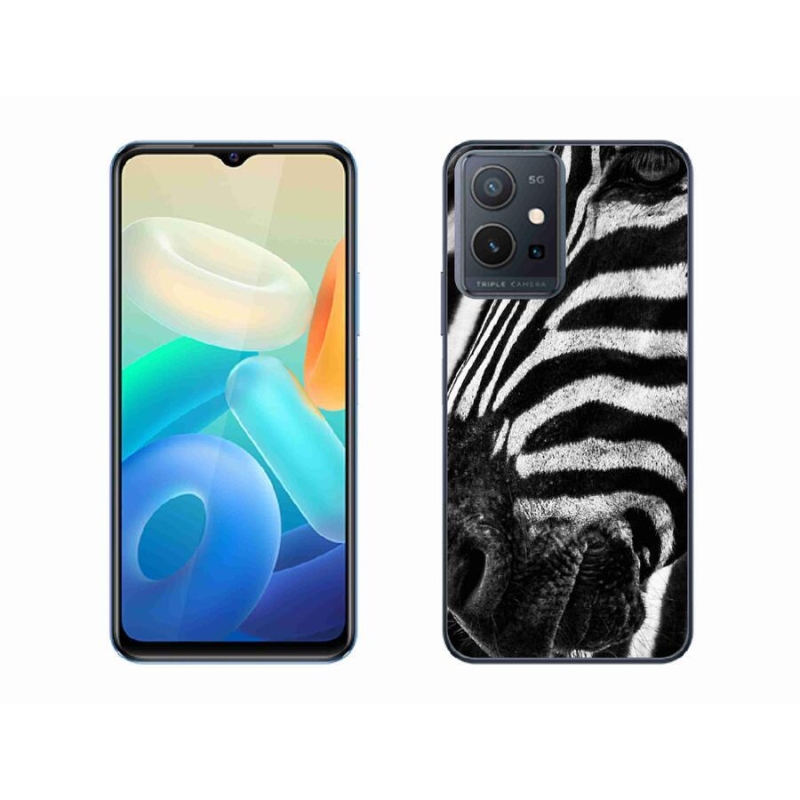 Zselés borítás mmCase a Vivo Y55 5G készülékhez - zebra