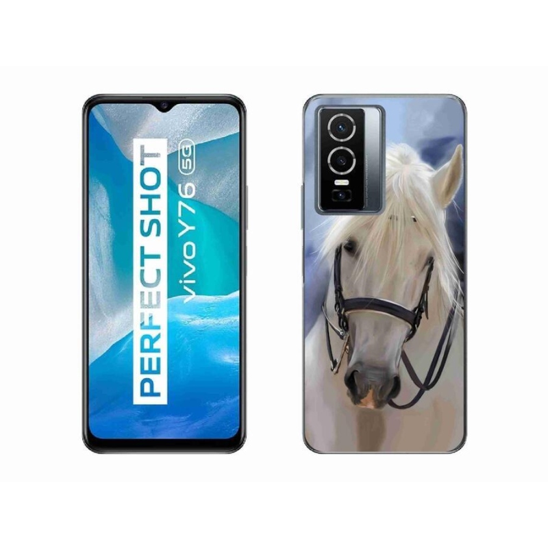 Zselés borítás mmCase a Vivo Y76 5G készülékhez - fehér ló