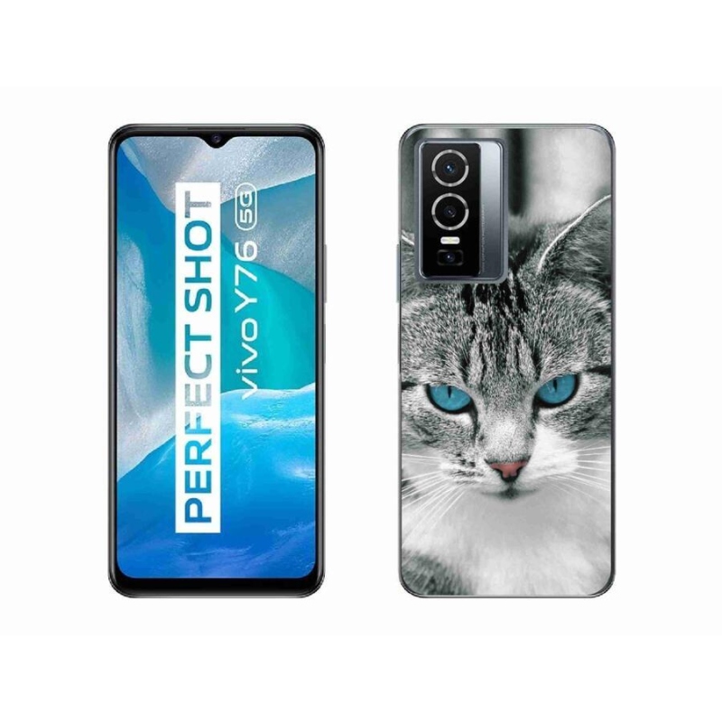 Zselés borítás mmCase a Vivo Y76 5G-hez - macskaszem 1