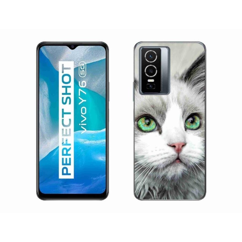 Zselés borítás mmCase a Vivo Y76 5G készülékhez - cat view