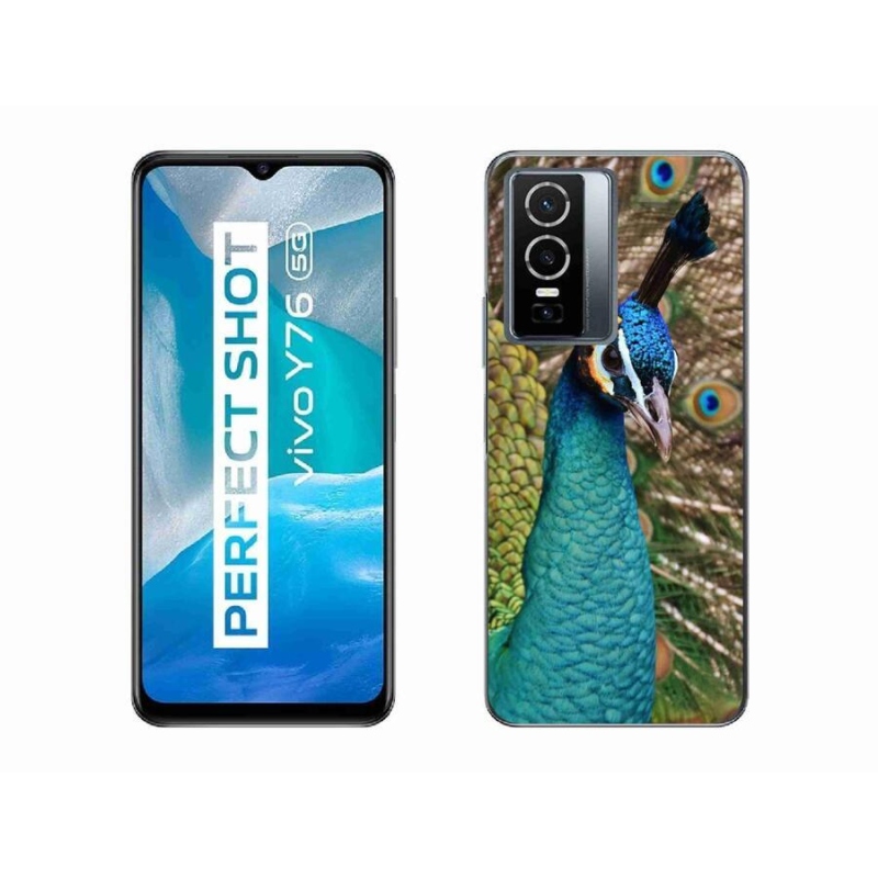 Zselés borító mmCase a Vivo Y76 5G készülékhez - páva