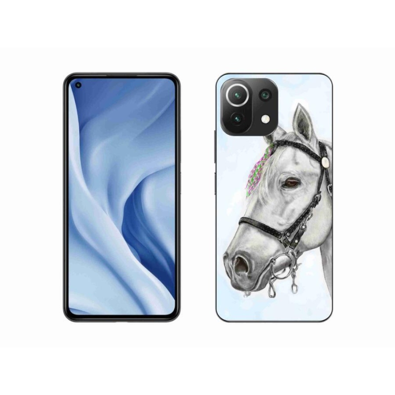 Gél borítás mmCase a Xiaomi 11 Lite 5G NE számára - fehér ló 1