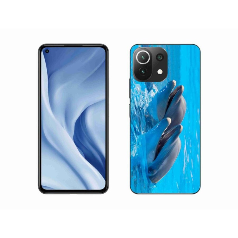 Gél borítás mmCase a Xiaomi 11 Lite 5G NE számára - delfinek
