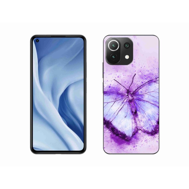 Gél borítás mmCase a Xiaomi 11 Lite 5G NE számára - lila pillangó