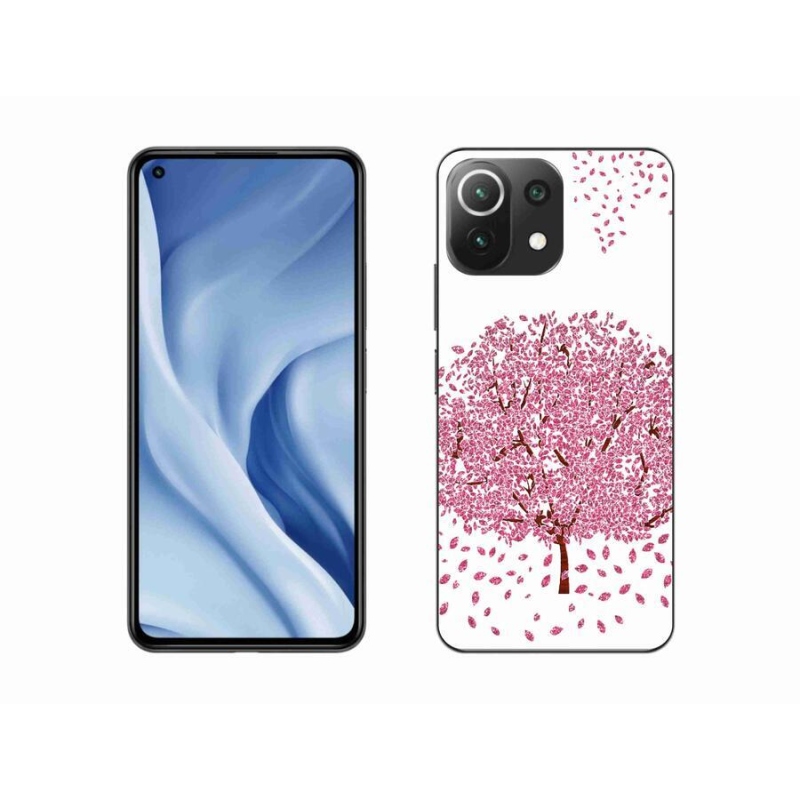 Gél borító mmCase a Xiaomi 11 Lite 5G NE számára - rajzfilmfa levelekkel