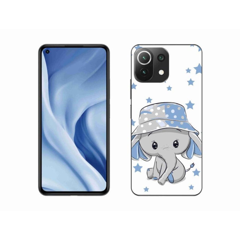 Gél borítás mmCase a Xiaomi 11 Lite 5G NE számára - kék elefánt