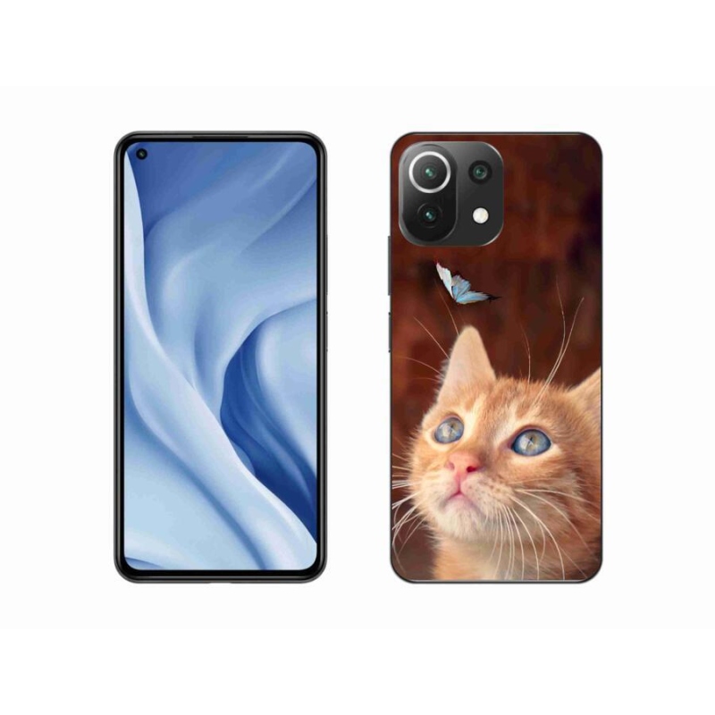 Gél borító mmCase a Xiaomi 11 Lite 5G NE számára - pillangó és cica