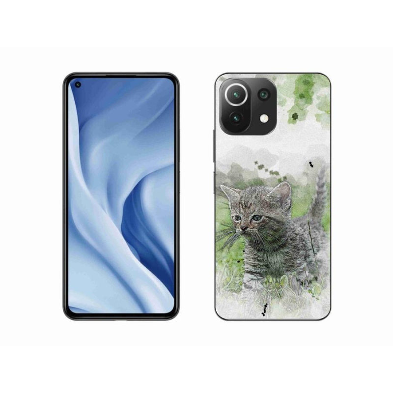 Gélburkolat mmCase a Xiaomi 11 Lite 5G NE számára - aranyos cica 1