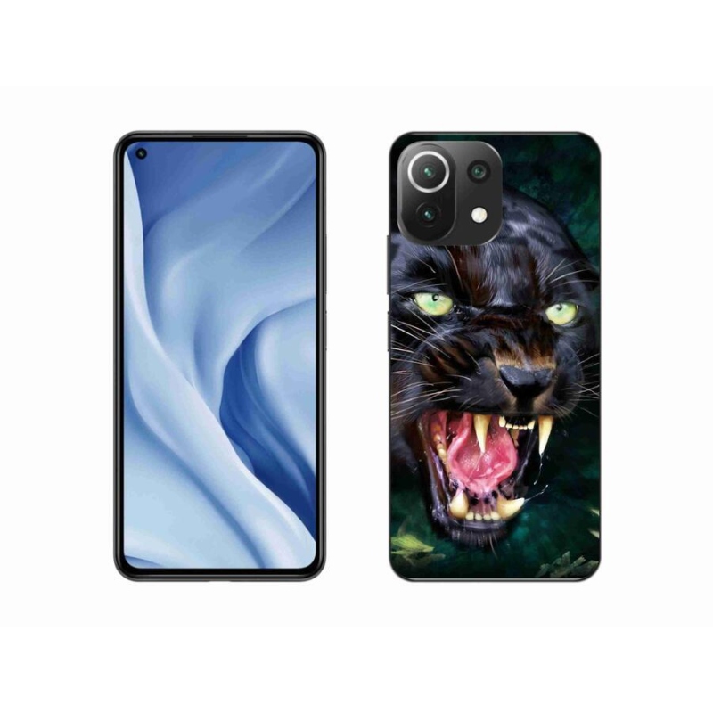 Gél borítás mmCase a Xiaomi 11 Lite 5G NE számára - dühös fekete párduc
