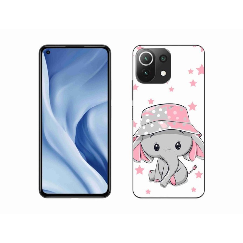 Gél borítás mmCase a Xiaomi 11 Lite 5G NE számára - rózsaszín elefánt