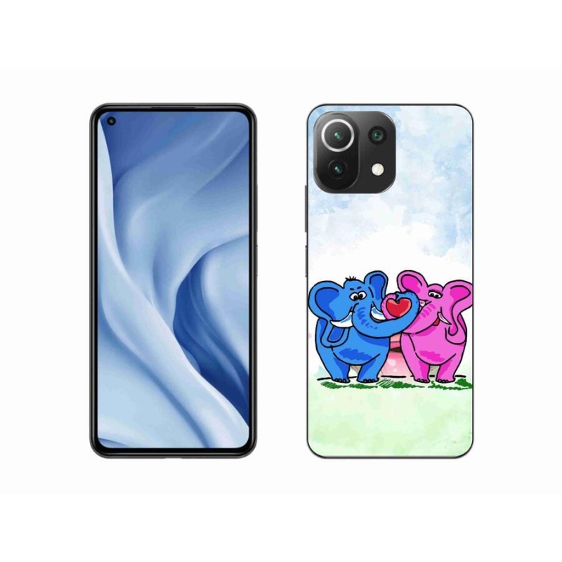 Gélburkolat mmCase a Xiaomi 11 Lite 5G NE számára - szerelmes elefántokban