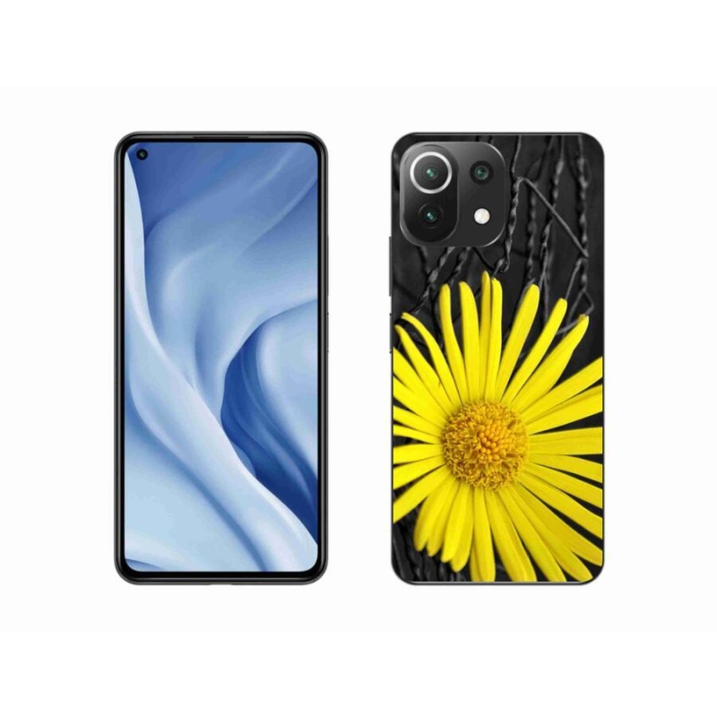 Gél borítás mmCase a Xiaomi 11 Lite 5G NE számára - sárga virág